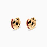 E.M. Ruby Channel Hoop in 18K