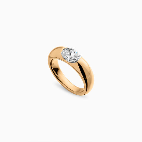 Meuchner Celestial Oval Cut Diamond Ring