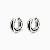 E.M. Large Hoops in Sterling