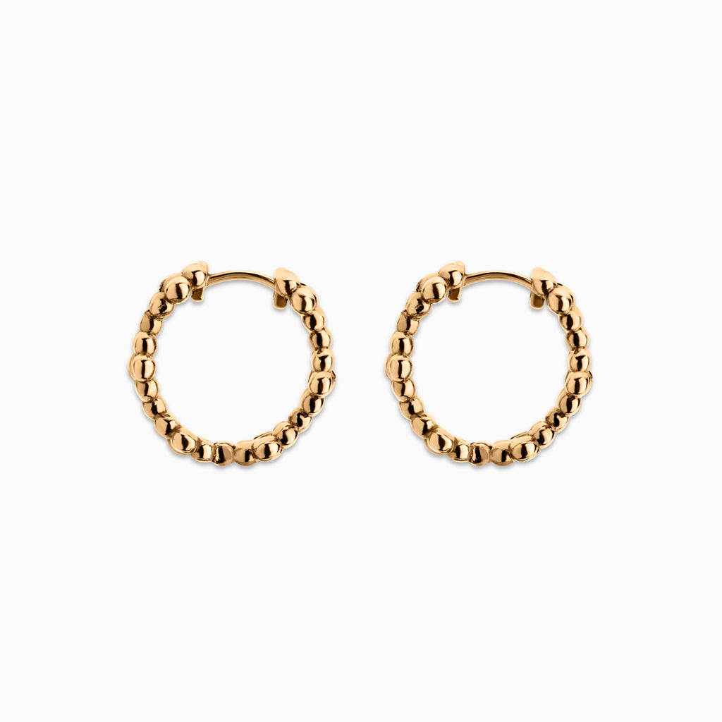 Blossom Diamond Hoops in 18K