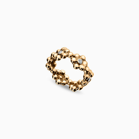 Blossom Diamond Ring in 18K