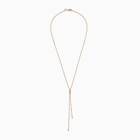Memento Diamond Drop Necklace in 18K