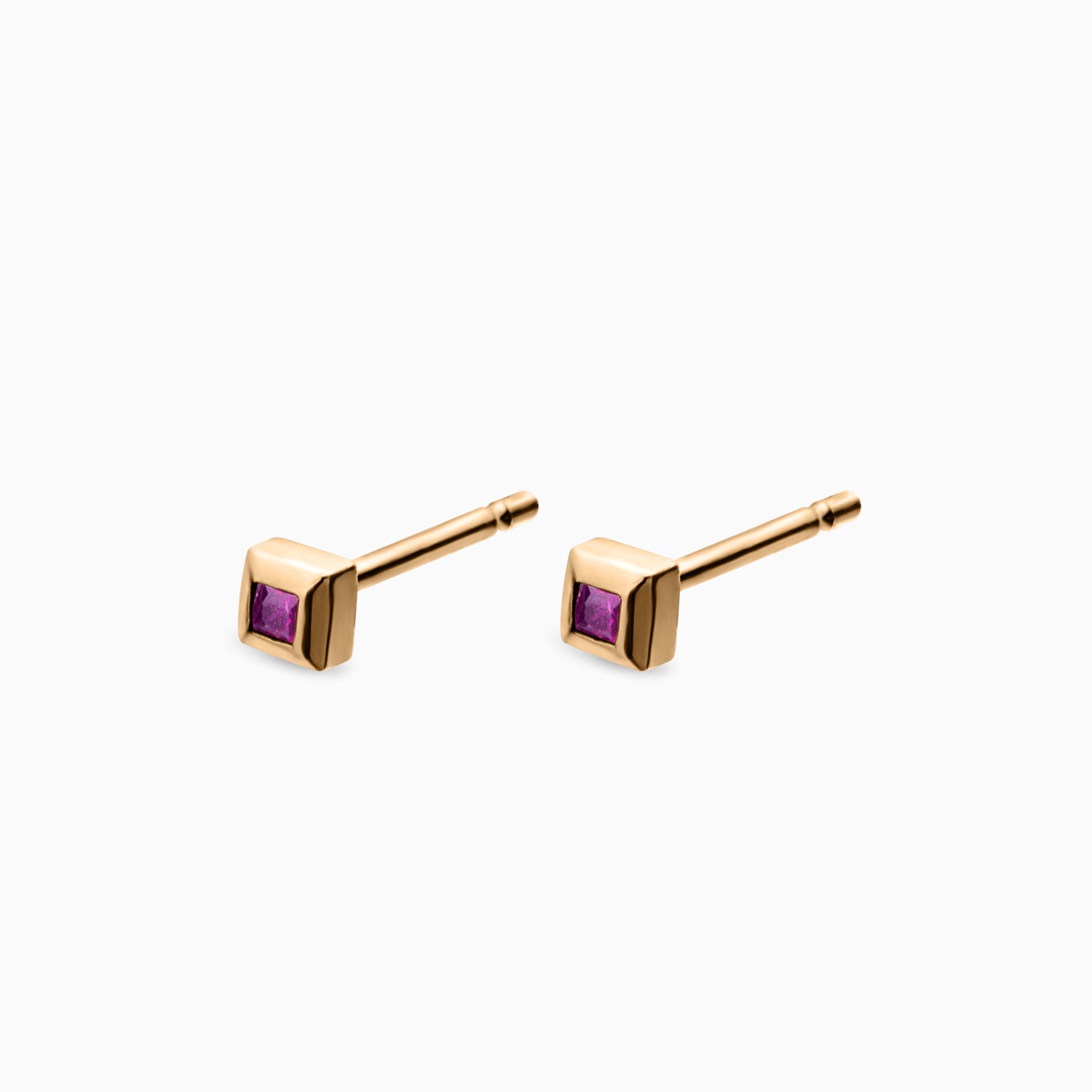 Ruby Simulated Stone Studs