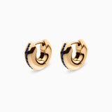 E.M. Deep Blue Sapphire Channel Hoop In 18K