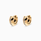 Diamond Channel Hoop in 18K