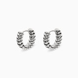 Braided Mini Hoops in Sterling