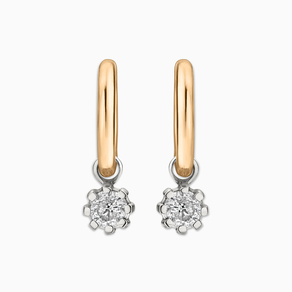 .50ct Diamond + White Gold Relic Drop Hoops