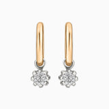 .50ct Diamond + White Gold Relic Drop Hoops