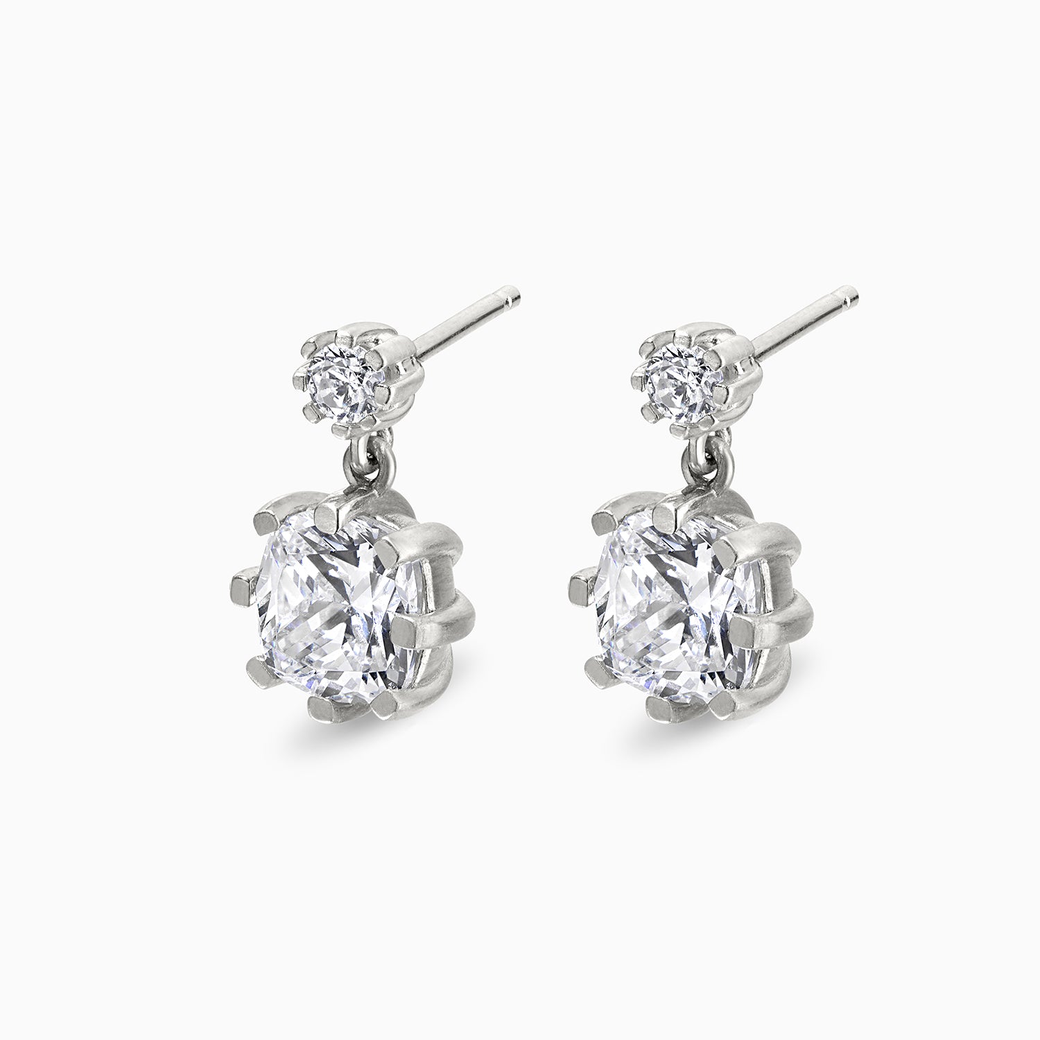 Diamond Relic Dual Drop Earrings
