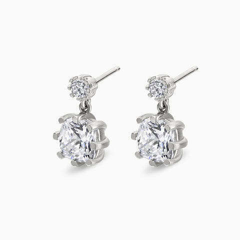 Diamond Relic Dual Drop Earrings