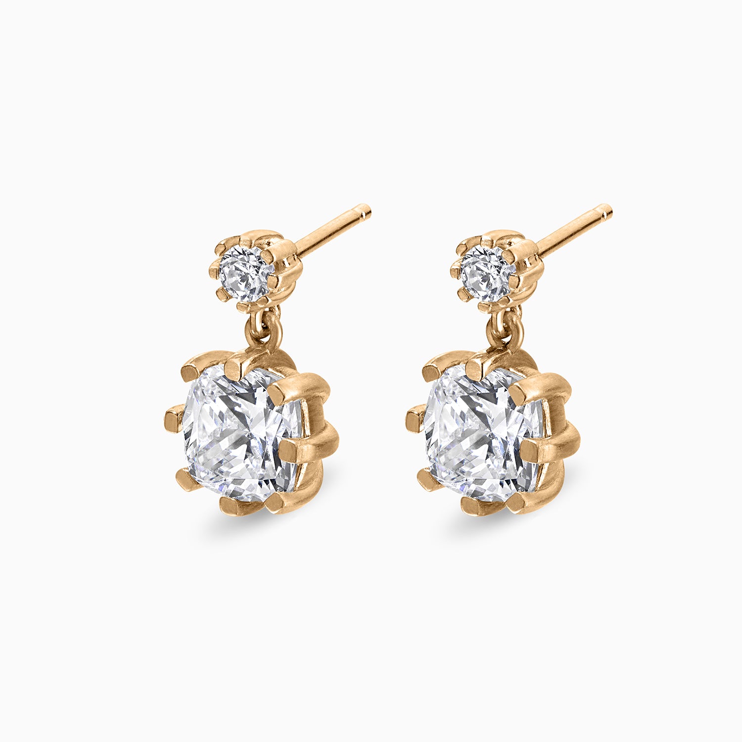 Diamond Relic Dual Drop Earrings