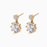 Diamond Relic Dual Drop Earrings