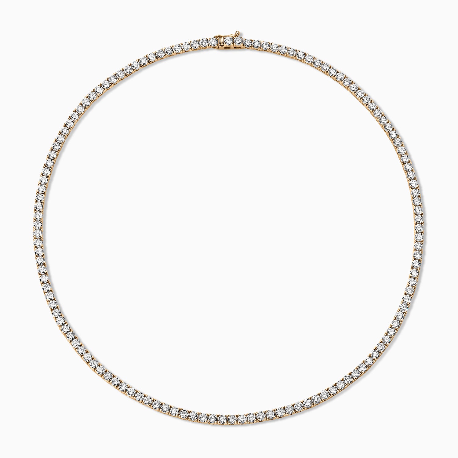 Meuchner Tennis Necklace in 18K Yellow Gold