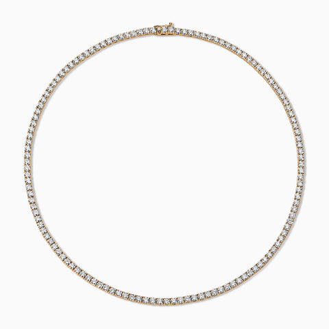 Meuchner Tennis Necklace in 18K Yellow Gold