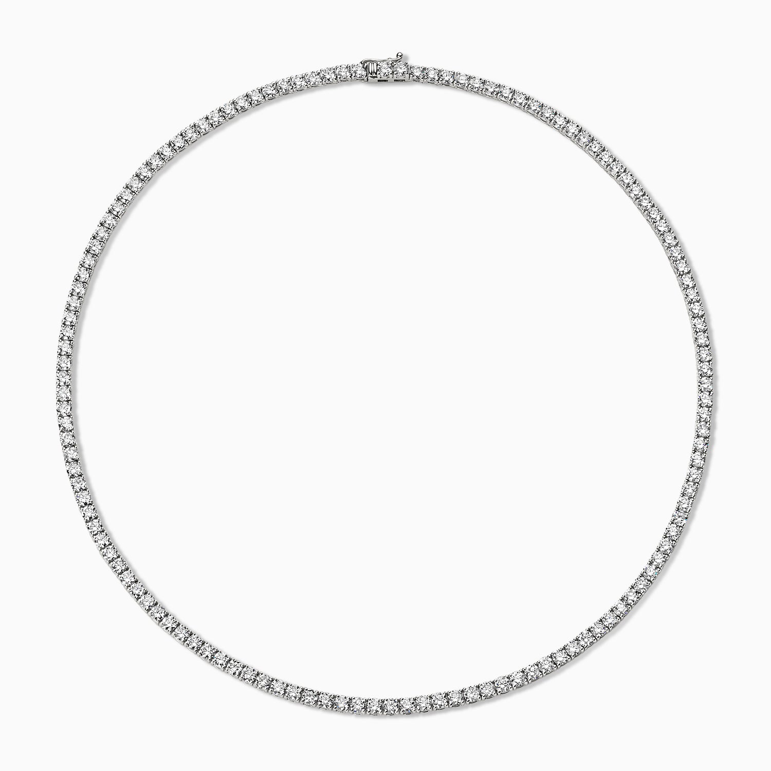 Meuchner Tennis Necklace in 18K White Gold