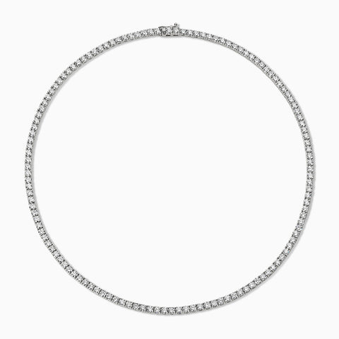 Meuchner Tennis Necklace in 18K White Gold