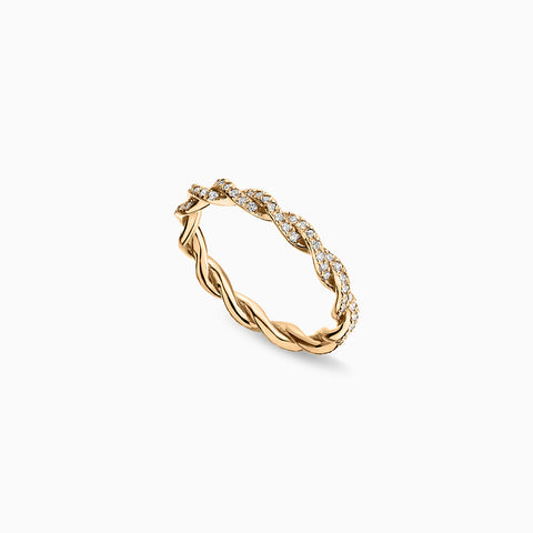 Union Diamond Band in 18K Yellow