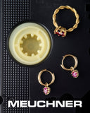 1.0ct Ruby Heart Drop Hoops