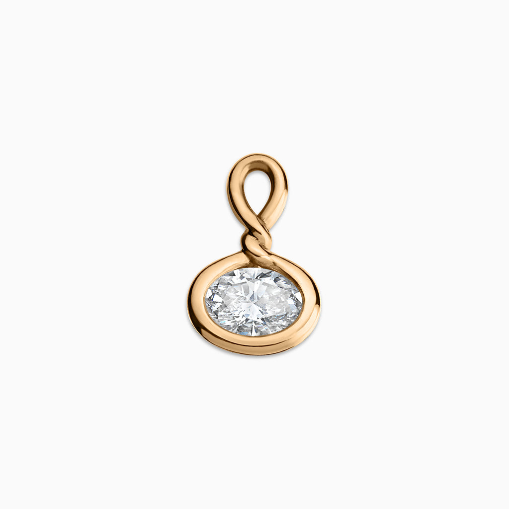 Token Oval Diamond Cage Necklace