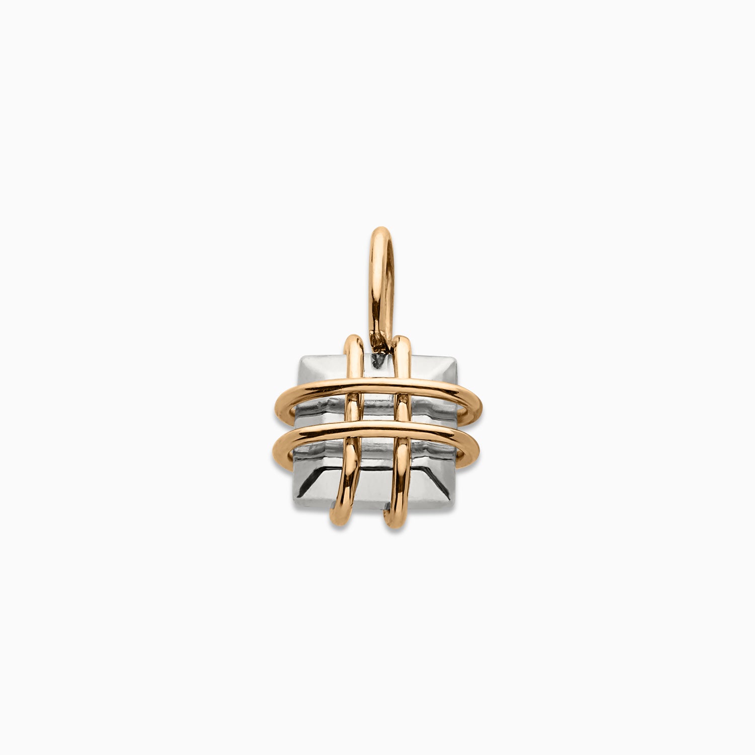 Caged Simulated Stone Charm