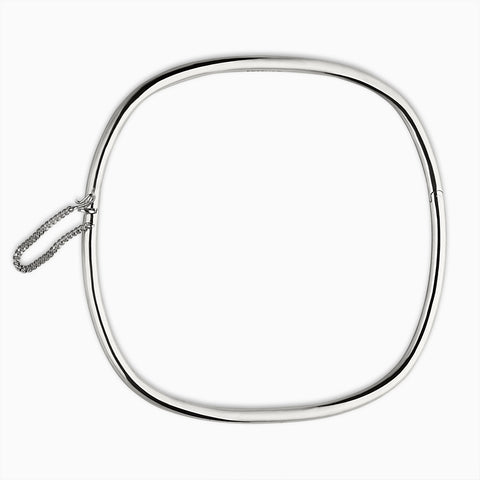 Cascade Oval Hinge Collar in Sterling